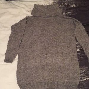 Long oversized cowl neck sweater